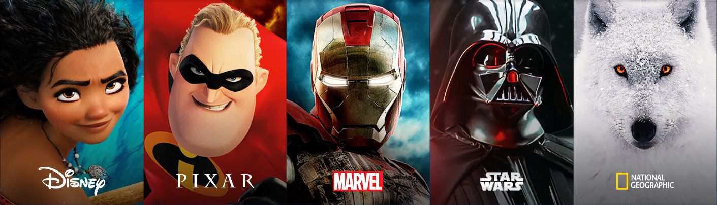 Disney, Pixar, Star Wars, National Geographic